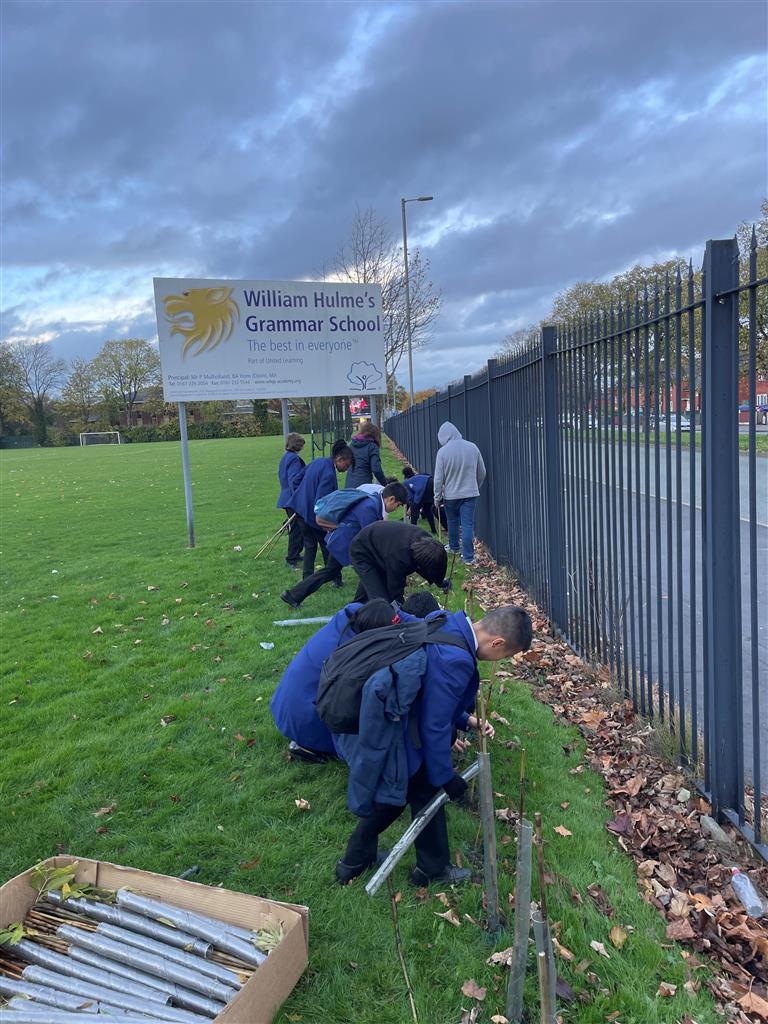 Tree Planting by the Garden Club