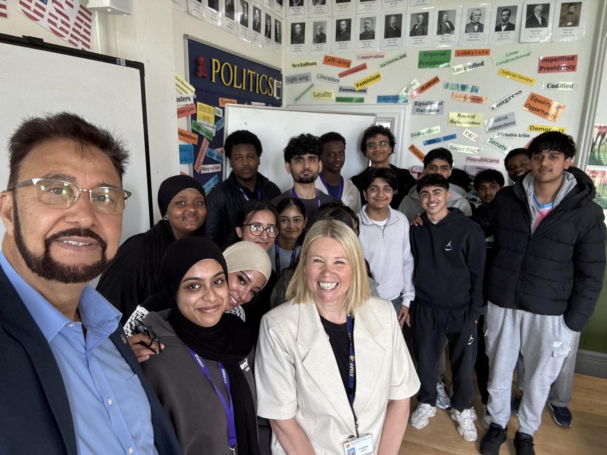 Y12 Visit from Afzal Khan, MP